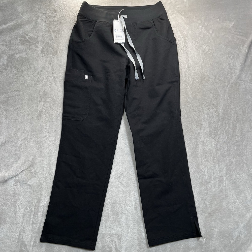 FIGS Technical Collection Kade Cargo Scrub Pants Black Small
